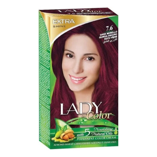 Farba do włosów 7.6 Ciemna wiśnia Lady in Color Palacio 160 g