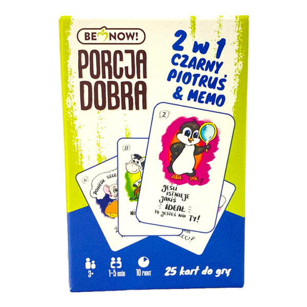 Karty do gry 2w1 - Czarny Piotruś & Memo Porcja Dobra
