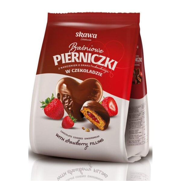 Pierniczki truskawkowe w czekoladzie Baśniowe Skawa 150 g
