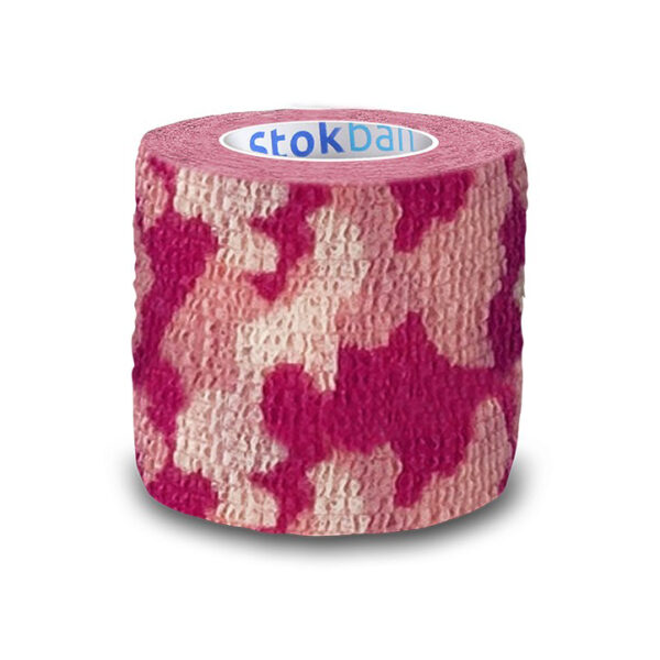 Taśma bandaż różowy moro 5cm x 4.5m do gryfów Stokban